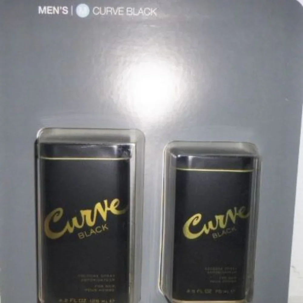 Curve Black For Men, Cologne Spray with Casual Day or Night Scent, 4.2 oz and 2.